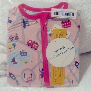 6-12 month Bamboo Little Sleepies Zippy - Rosy Road Trip